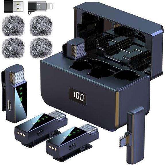 Wireless Lavalier Microphone System for iPhone/Android