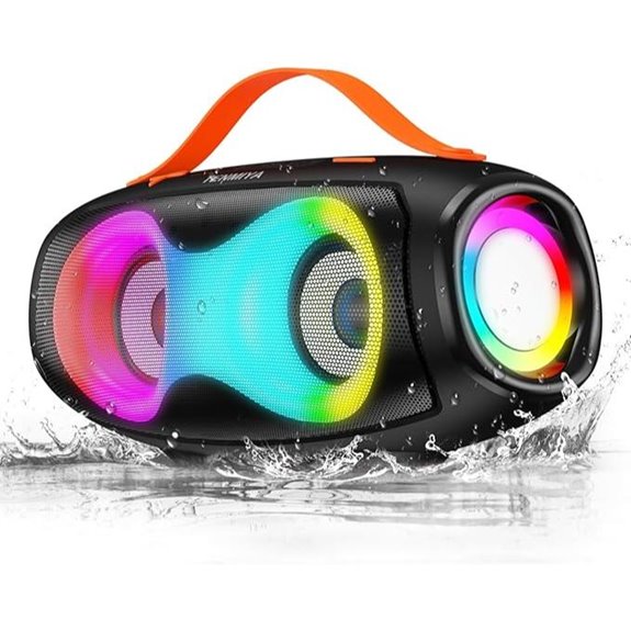 Portable Bluetooth Speaker with Lights and Waterproofing