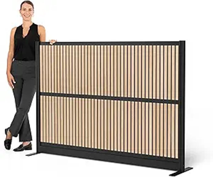 Grove Modular Wall Room Divider with Faux Wood