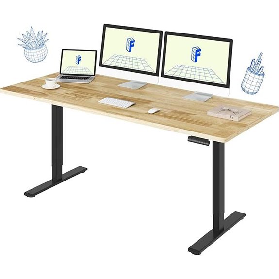 FLEXISPOT E3 Wooden Dual Motor Standing Desk