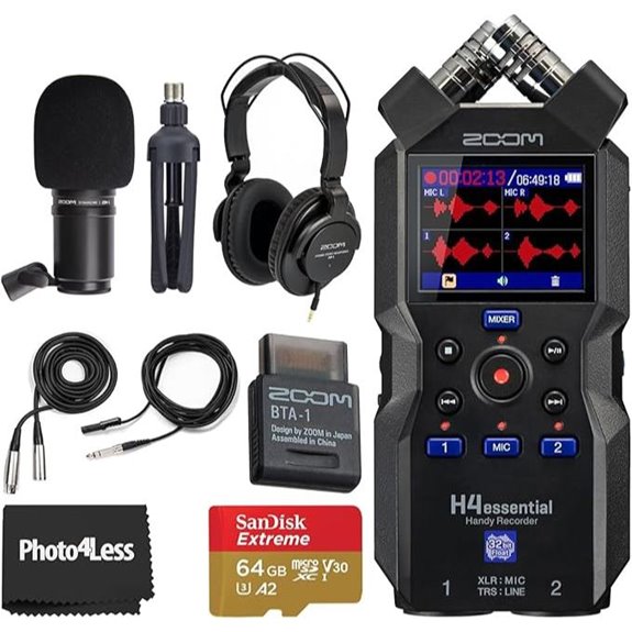 Zoom H4 Handy Recorder Bundle with Microphone Accessory