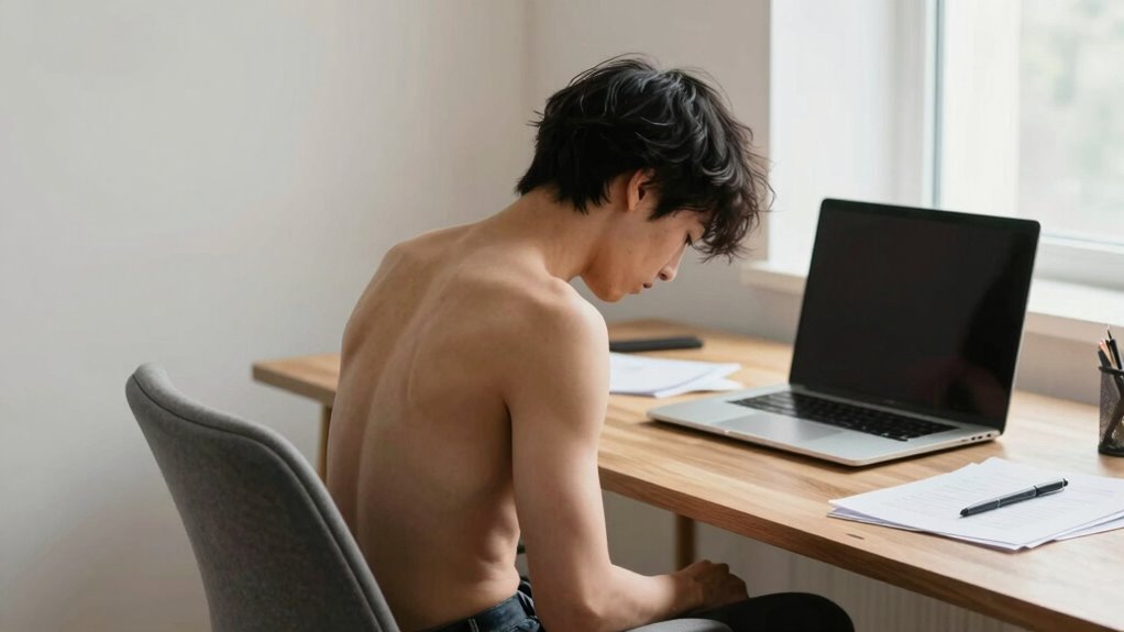 adjust chair and monitor