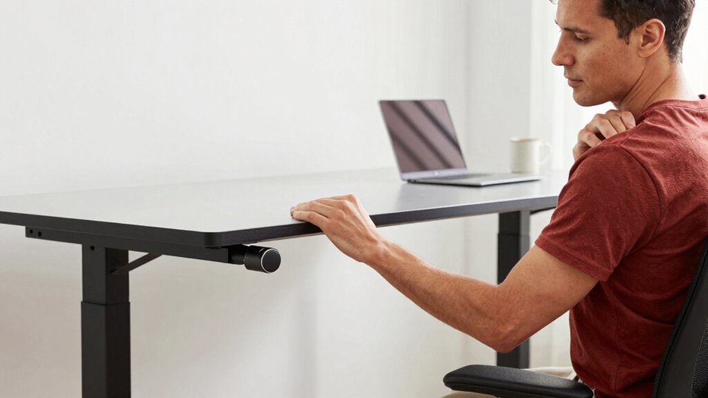 adjust desk and monitor height