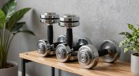compact space saving dumbbells
