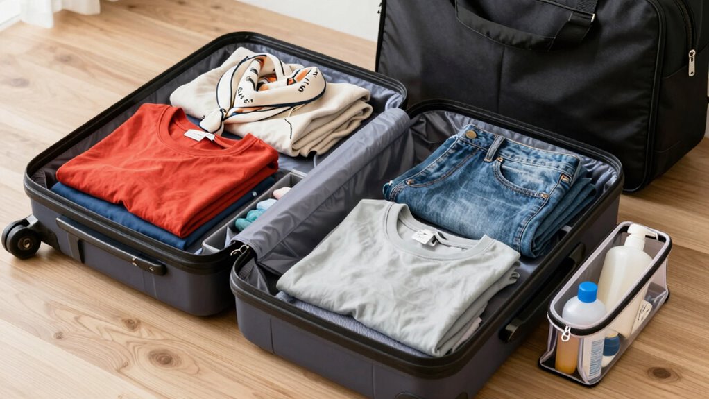 efficient suitcase packing method