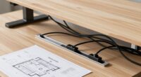 organize standing desk cables