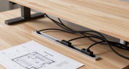 organize standing desk cables