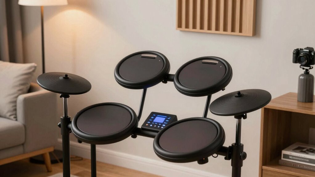 quiet space efficient versatile drums