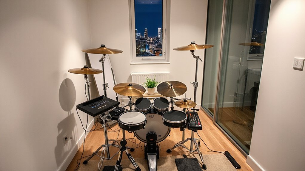 top apartment electronic drums