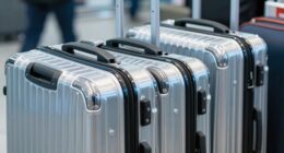 luxury aluminum travel luggage