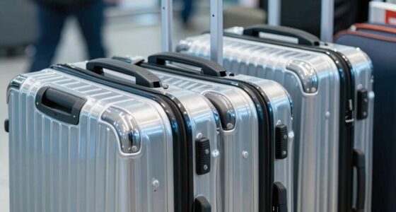 luxury aluminum travel luggage