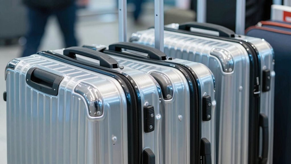 luxury aluminum travel luggage