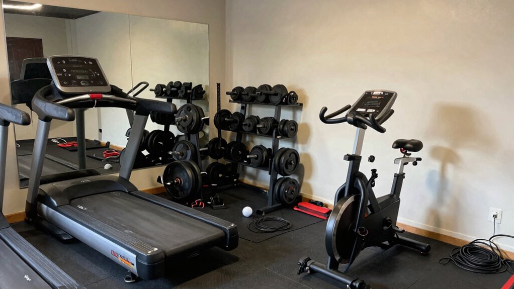 optimized gym layout and lighting