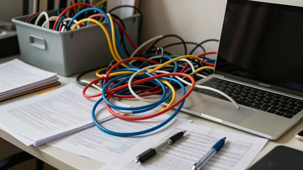 organize cables clear mind